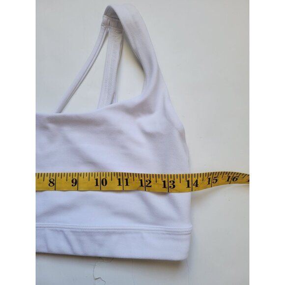 Athleta White Strappy Sport Bra Size M Workout Gym Yoga Active Wear Athletic - Picture 7 of 9